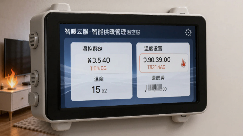 智暖云服-智能供暖管理 温控面板绑定与分时段温度设置界面