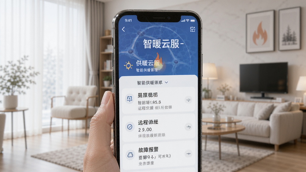 智暖云服-智能供暖管理 手机远程监控与故障报警处理界面