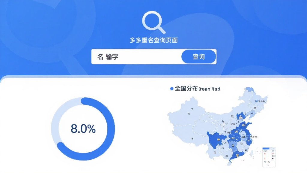 �������������ѯҳ�棬��Ļ�м���һ���Ŵ�ͼ�꣬�·���ʾ���������Ͳ�ѯ��ť����ѯ���������ʾһ���ٷֱ�Բ��ͼ��ȫ���ֲ���ͼ������ִ���࣬������ɫ�����ʸɾ�