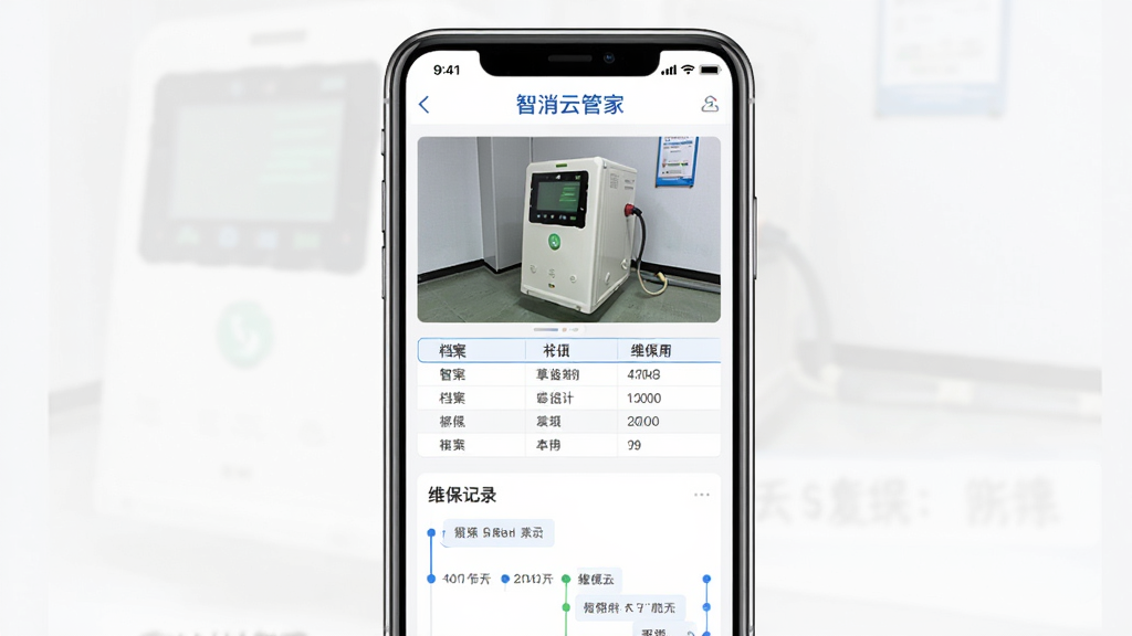 �����ƹܼ��豸������ά����¼����չʾͼ������������һ���ֻ�����Ļ����ʾ�����ƹܼ�APP���豸����ҳ�棬ҳ�涥���С������ƹܼҡ����֣��м����豸��Ƭ�͵�����Ϣ�����·���ά����¼ʱ���ᣬ����Ϊ����չʾ���Ű����룬���Ϊ�ִ������ƽ����ϸ�����������ʸɾ����޶���Ԫ��