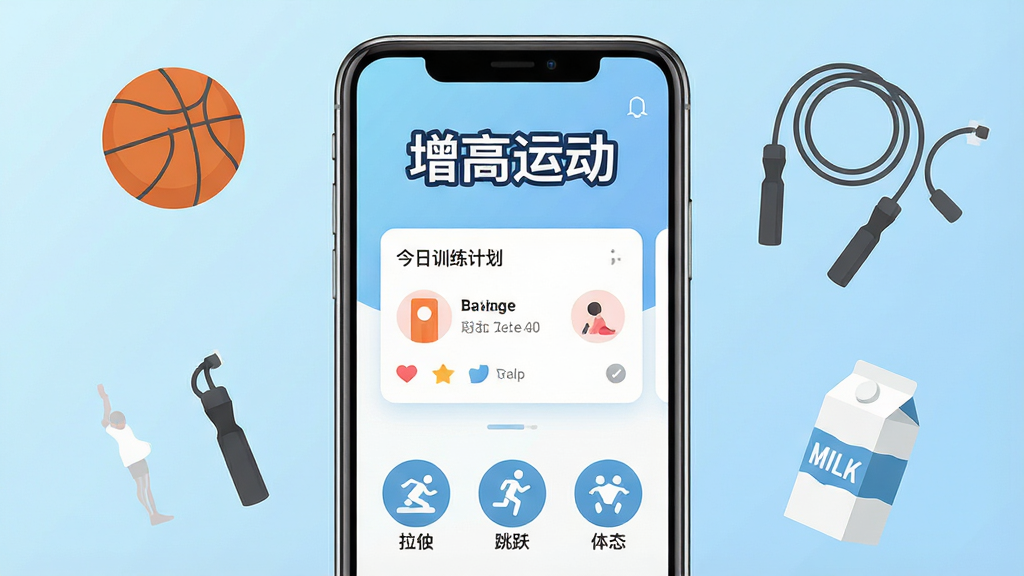 һ��չʾ�����˶�App���Ľ�����ֻ�����ͼ������������һ�������ֻ�����Ļ����ʾ�����˶�App����ҳ���Ϸ��С������˶�������Ŀ����Logo���м��ǽ���ѵ���ƻ���Ƭ���ײ������졢��Ծ����̬��������ͼ�꣬����Ϊǳ��ɫ���䣬��ΧƯ��������������ţ�̺еȽ���Ԫ�ز廭��������±�ƽ��ϸ�ڸɾ��޶���Ԫ�أ����ʸ���