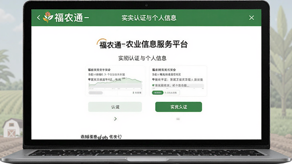 福农通-农业信息服务平台 实名认证与个人信息页面