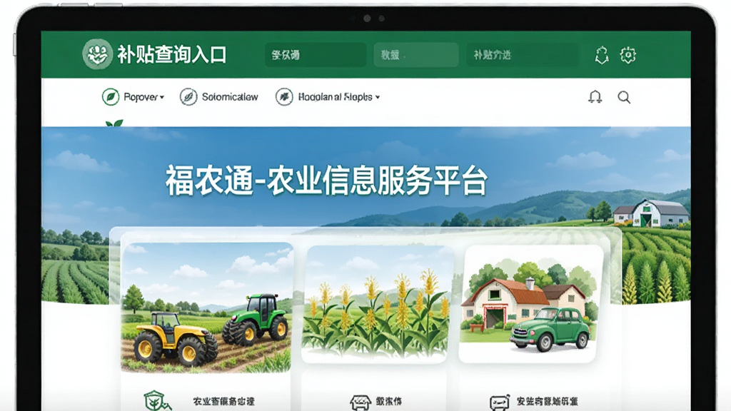福农通-农业信息服务平台 补贴查询入口页面展示