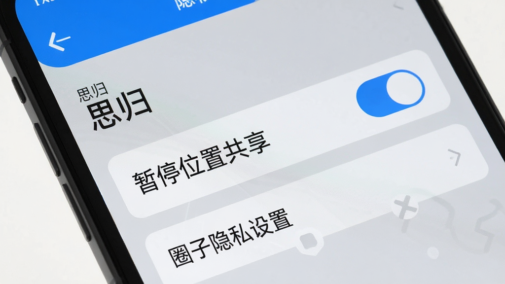 һ���ֻ���Ļ��д����Ļ��ʾ��˼�顱App����˽����ҳ�档ҳ�����С���ͣλ�ù������Ŀ��ذ�ť���Լ���Ȧ����˽���á���ѡ�������Ƽ�࣬�Ի�ɫ����ɫΪ�������ֱ�ǩ����������ִ���ƽ�����ʸɾ����޶���Ԫ�ء�