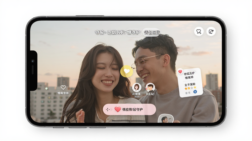 皆成情侣守护-情侣互动工具 情侣日常互动功能界面展示