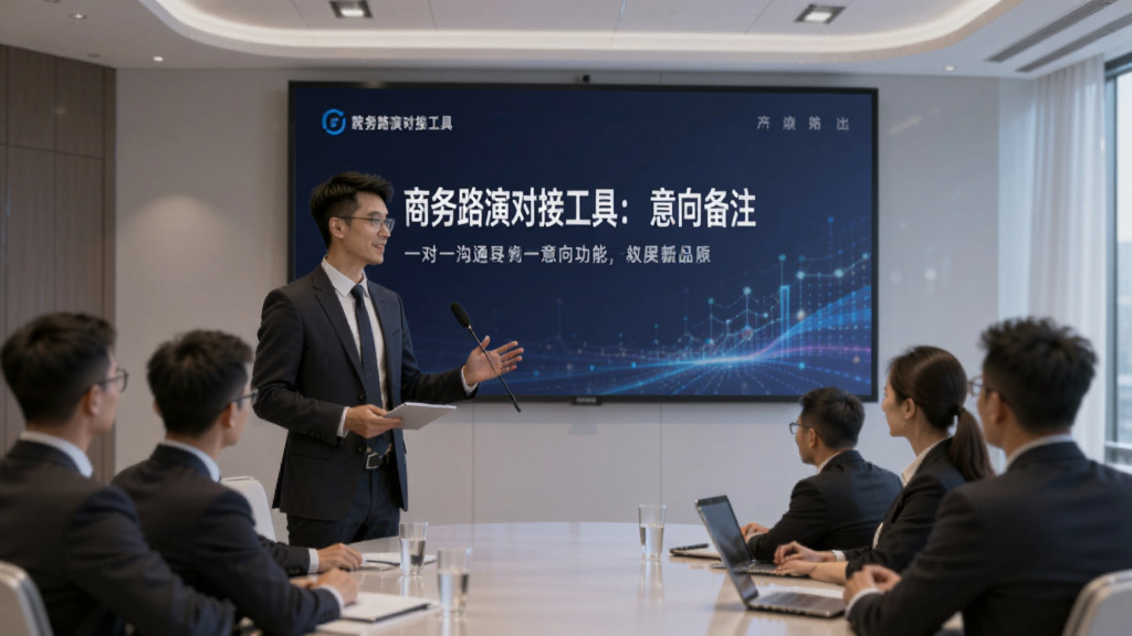 路演中-商务路演对接工具 一对一沟通与意向备注功能