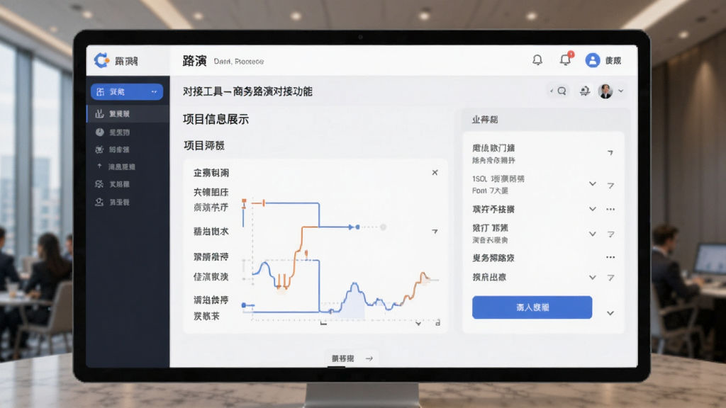 路演中-商务路演对接工具 项目信息展示与筛选功能界面