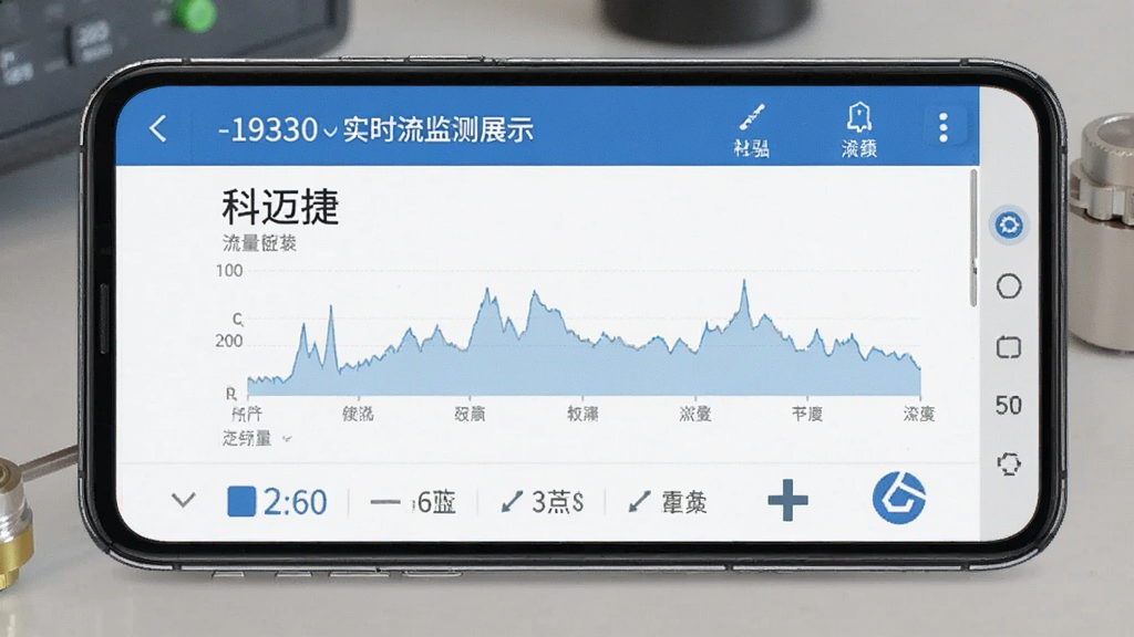 科迈捷流量计-蓝牙流量监测工具手机端实时流量数据展示界面