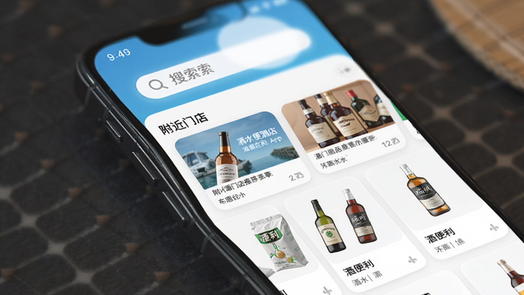 �Ʊ��� App ��ҳ����չʾ������Ϊ�ֻ���Ļ�����ְ����������������в������ŵ��Ƽ��б����ˮ��Ʒ��Ƭ���Ű�����������ִ���Լ��ϸ��Բ�󣬻��ʸɾ����޶���Ԫ�أ�ͼƬ�����ְ������Ʊ�����