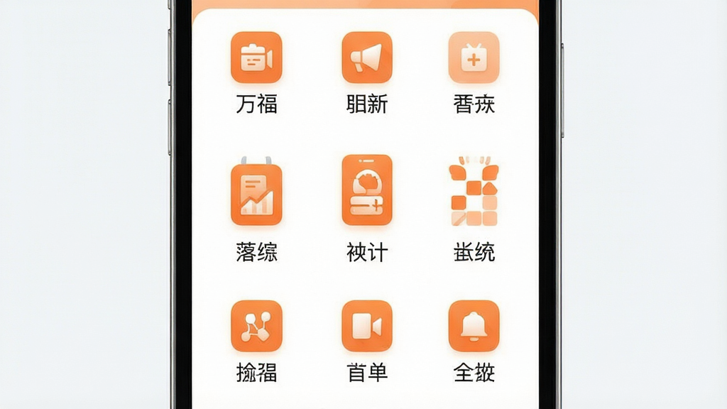 һ����Ӧ�ù��ܲ���ʾ��ͼ���������ֻ���Ļ��ʾ������ͼ������ÿ��ͼ���·������ı�ǩ���������룬����Լ�ִ�����ɫ��Ϊ��ɫ�Ͱ�ɫ�����ʸɾ�������Ԫ��