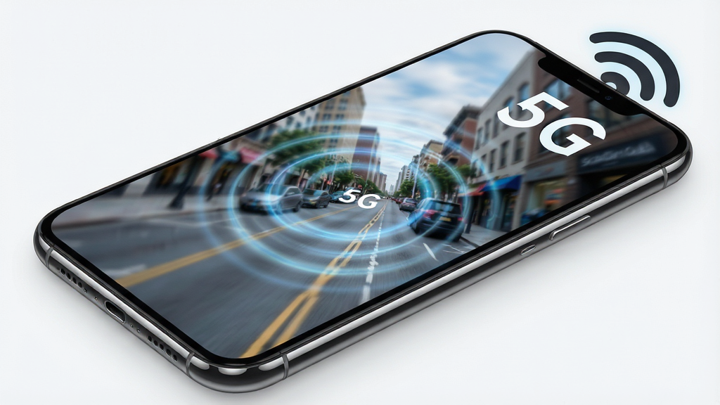 һ��չʾ�����ȫ��5G��ͼ��5G���ټ��ع��ܵ�ͼƬ������������һ�������ֻ���д���ֻ���Ļ��һ���ֵ���ȫ��ͼ�����Բ�����ɢ�Ķ���Ч��������ģ������������Ļ���Ͻ���һ����Ŀ�ġ�5G���źű�ʶ�����ֲ��öԽ��߹�ͼ���������ٶȸкͿƼ��У�ϸ�����ֻ��߿��н������󣬻��������������ɾ��޶���Ԫ�ء�