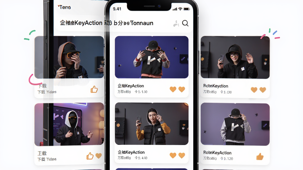 ����KeyAction �����г����������չʾ������Ϊ�ֻ���Ļ�ϵĶ����г�ҳ�棬����Ϊ�ٲ�����Ƭչʾ���ֶ��������Ű���գ����Ϊ���������÷��ϸ����ÿ����Ƭ���������͵���ͼ�꣬���ʸ��壬�ɾ����޶���Ԫ��
