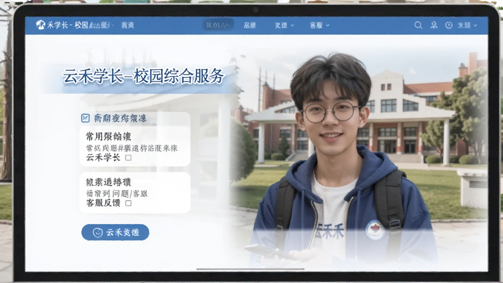 云禾学长-校园综合服务常见问题与客服反馈页面