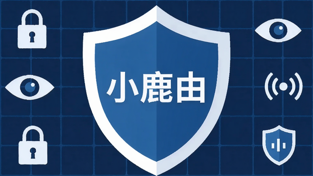 һ�Ű�ȫ����廭�������м���һ��������״��ͼ�꣬������д�š�С¹�ɡ���������Χ�������۾����ź����ε�Сͼ�꣬����������ɫ���񣬷��ȫ�ɿ������ֶԳƣ����ʸɾ��޶���Ԫ��