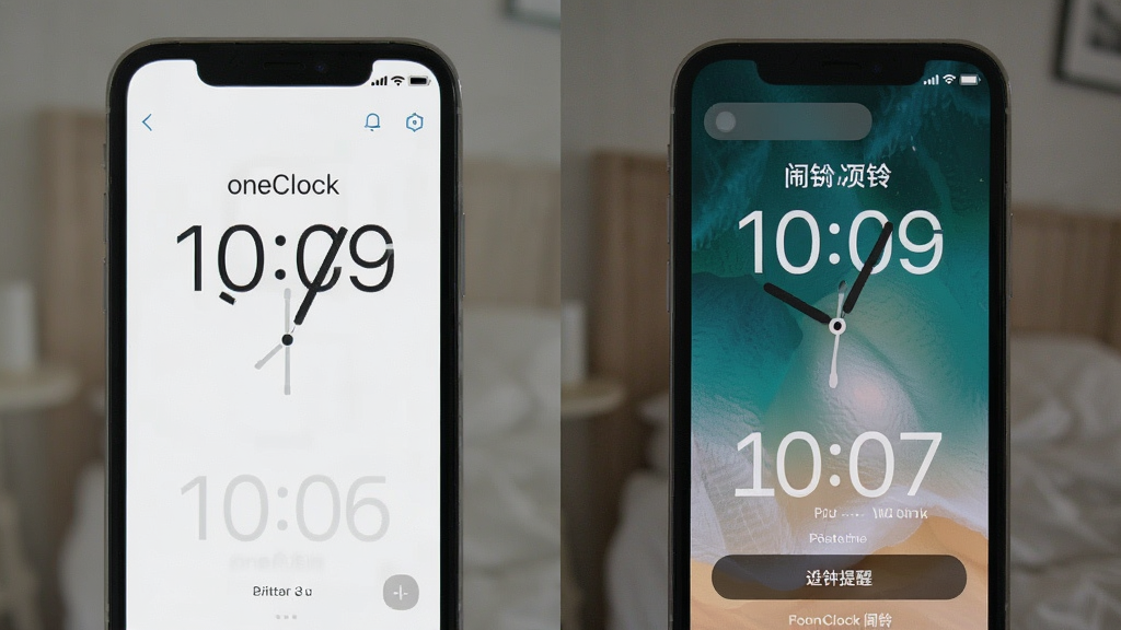 手机闹钟oneClock闹铃-极简闹钟提醒 设置界面截图 极简闹钟主屏展示