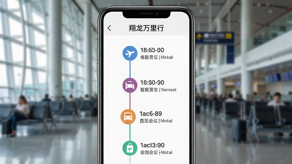 һ��չʾ�����������С�App�����г̹������ܵ�ͼƬ������������һ���ֻ���Ļ����Ļ����ʾ��һ����ֱ��ʱ���ᣬʱ�����������ź��ࡢ�Ƶꡢ�����ͼ�꣬ÿ��ͼ���Ա��о����ʱ��͵ص����֡��������黯�Ļ������¥����������ִ�����ƽ���������������޶���Ԫ�ء�