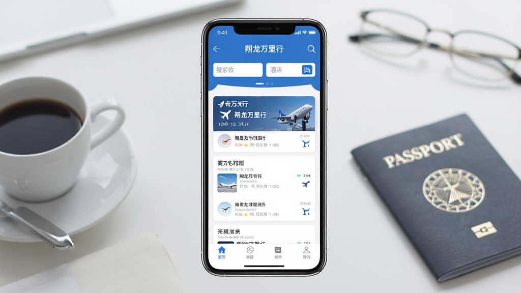 һ��չʾ�ֻ�App�����ͼƬ�������������ֻ���Ļ����Ļ����ʾ�š����������С�����ҳ�������к���;Ƶ���������м����г̿�Ƭ�б����ײ��е������������Ǽ��İ칫�����������һ�����Ⱥ�һ�����ա��������ִ���������ˬ��ɫ������ɫ�Ͱ�ɫΪ�������ʸ��壬�ɾ��޶���Ԫ�ء�