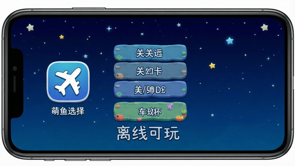������������ģʽ���棬�ֻ���Ļ��ʾ�ɻ�ͼ��͡����߿��桱��������Ϸ������ͣ�ڹؿ�ѡ��ҳ������������ɫ�ǿգ�����࣬�����������޶���Ԫ�ء�