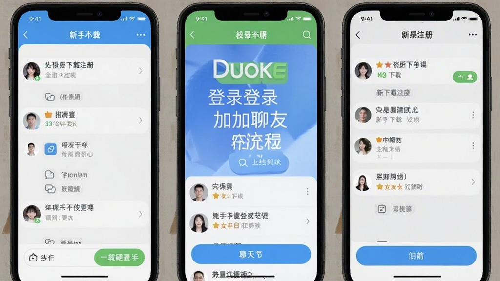 Duoke-社交聊天工具 新手下载注册登录加好友聊天全流程操作截图