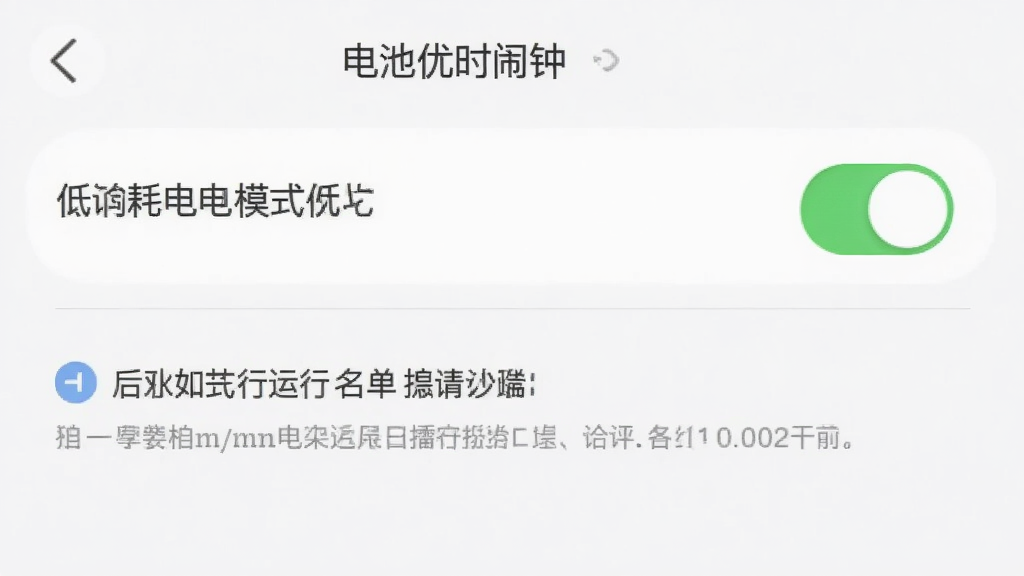 ������ʱ����APP�ĵ���Ż����ý��棬��ʾ�ͺĵ�ģʽ���غͺ�̨���а�������ʾ�������ǰ�ɫ����񼫼򣬻��ʸɾ����޶���Ԫ��