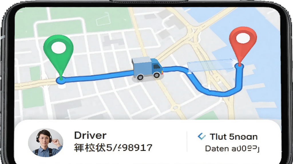 ����������˶�������ҳ�棬�ֻ���Ļ��ʾ��ͼ����һ����ɫ�滮·�ߣ������յ�����ɫ�ͺ�ɫ��ǣ�·������һ��С����ͼ�������ƶ�����Ļ�·���ʾ˾��ͷ�񡢳��ƺź�Ԥ�Ƶ���ʱ�䣬��������ˬ�������������޶���Ԫ��