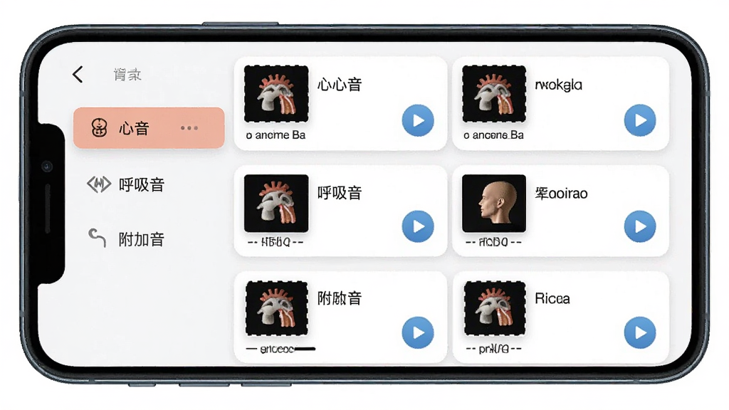 һ��չʾ�����ѧӦ���������ҳ���ͼƬ���������ֻ���Ļ��ʾ�������ѧApp�������б�����������������������������ȷ��ർ�����Ҳ��Ǿ������Ƶ��Ŀ��Ƭ��ÿ����Ƭ�������ƺͲ��Ű�ť��������ÿ�Ƭʽ���֣������ˬ�����������ɾ���