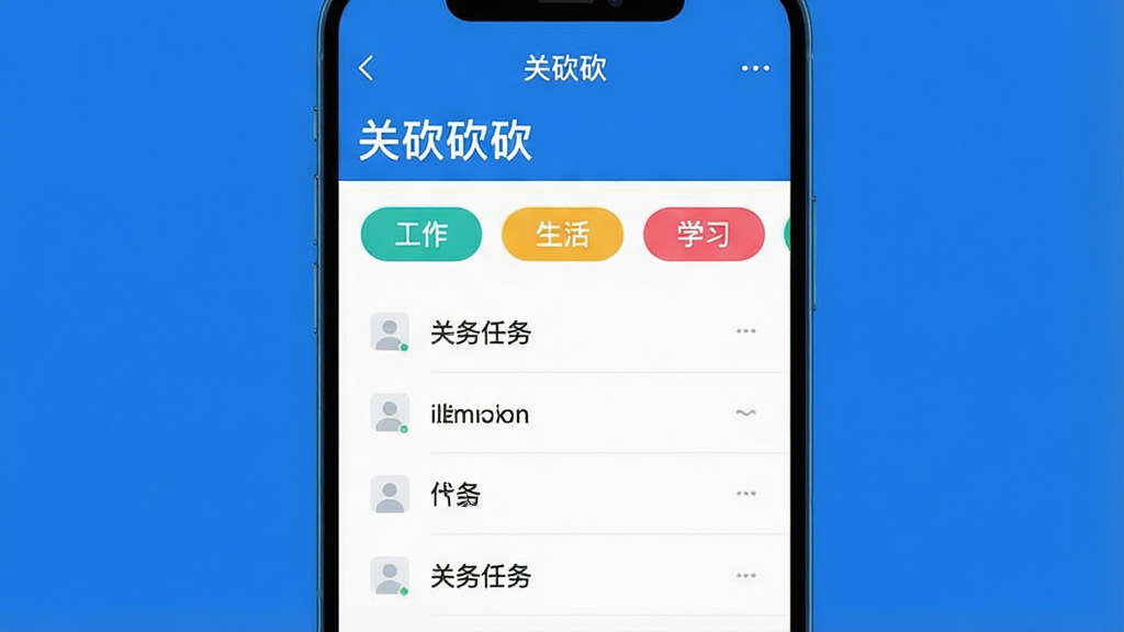 һ���ֻ�Ӧ�ñ�ǩɸѡ����ͼ������չʾ���ؿ�����App�ı�ǩ����ҳ�棬�����С��ؿ��������⣬�·����ж����ɫ��ǩ��ť���ֱ��ע���������������ѧϰ����������ǩ�·���ɸѡ��������б������岼��������������ɫΪ�����Բ�ɫ��ǩ��׺����ƽ����ƣ����ʸɾ�������������Ԫ��