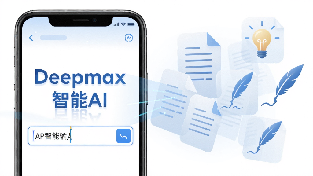 һ��AI�������ɳ���ʾ��ͼ�����������һ���ֻ���Ļ��ʾ��Deepmax����AI��������������棬�Ҳม�ֳ��ĵ������ݡ���ë�ʵȰ�͸��ͼ��Ԫ�أ����������뵽�������ݵĹ��̣��������������ɫ�������Ƽ��У��������Һ�Ӧ�����ʸɾ�������