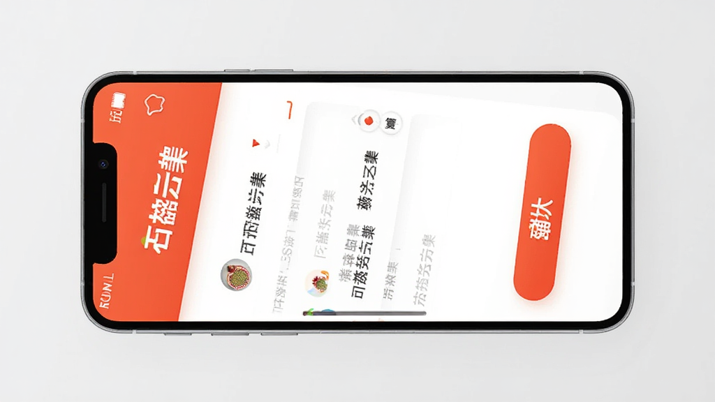 一张AI生成的手机界面图,画面中一部手机横置展示“石榴云集”接单确认页面,页面上有“石榴云集”字样,中间是任务详情文字和确认按钮,布局简洁,风格现代扁平,配色以橙红和白色为主,细节圆润干净,背景为纯色浅灰,画质清晰,无多余装饰元素