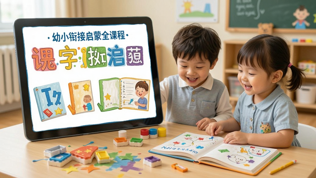 幼升小全课程-幼小衔接启蒙 识字拼音数学思维练习场景配图