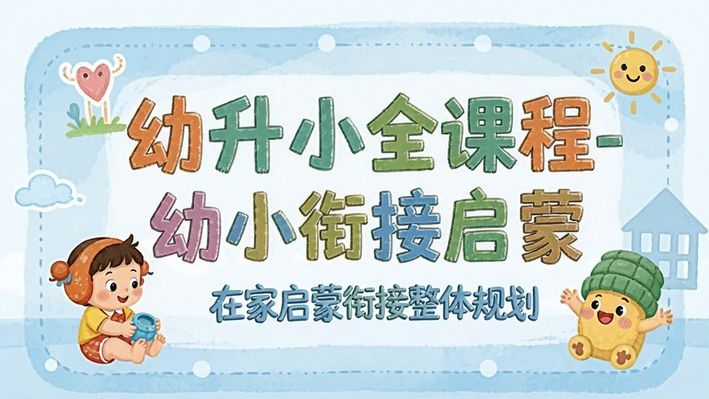 幼升小全课程-幼小衔接启蒙 在家启蒙衔接整体规划配图