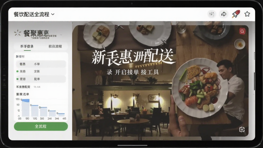 餐聚惠配送-餐饮配送接单工具 新手注册登录开启接单全流程界面截图