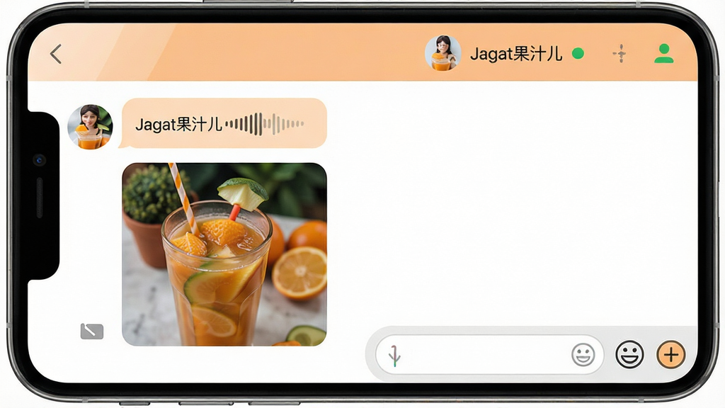 一张手机聊天界面展示图,画面中展示