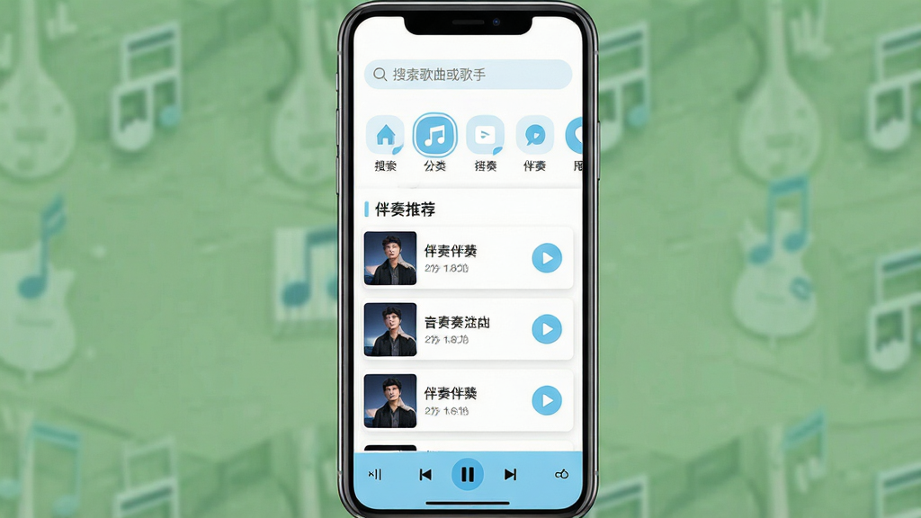 ���������������沼��չʾͼ������Ϊ�ֻ�����ͼ����Ļ��չʾ����������ҳ���������������С�������������֡���ǳɫ��ʾ���֣��в�Ϊ���򻬶��ķ���ͼ�������·����������еİ����Ƽ���Ƭ��ÿ�ſ�Ƭ�����������Ͳ��Ű�ť���ײ��̶����ſ�������������ɫ�԰�ɫ��ǳ��Ϊ����������±�ƽ�����ʸɾ����䣬�޶���װ��