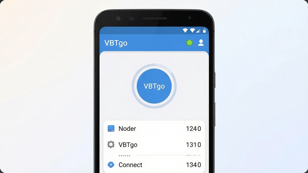 һ��չʾVBTgo��������ȫò���ֻ������ͼ���ͼƬ������������һ����׿�ֻ�����Ļ��ʾVBTgo�����棬�������������ơ�VBTgo����״ָ̬ʾ�ƣ��м���һ����Ŀ��Բ�����Ӱ�ť���·������Žڵ��б����ӳ���ֵ�������Ǹɾ���ǳɫ���䣬��������ˬ��ƽ��ϸ��Բ�󣬻��������ɾ����޶���Ԫ��