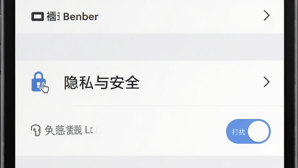 BenBen��˽���ý���ʾ��ͼ���ֻ���Ļչʾ���ò˵��еġ���˽�밲ȫ��ѡ��������Ա�������������ͼ�������ſ��ذ�ť������Ԫ�ؼ�࣬ͼ�����ƽ������Ϊǳ��ɫ�����ֱ�ǩ�����ɶ������ʸɾ����䣬������ͼ��