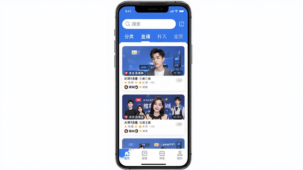 ����App��ҳ����չʾ���ֻ�������ʾ�Ƽ�ֱ�����б��������������ͷ����ǩ���ײ��ĸ�����ͼ������������������ɫ��Ϊ������Ƭʽ���֣�������¼�࣬���ʸɾ����޶���Ԫ��