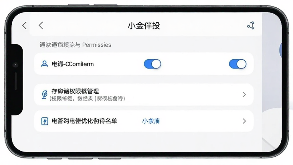 一张手机应用设置页面展示图,画面中