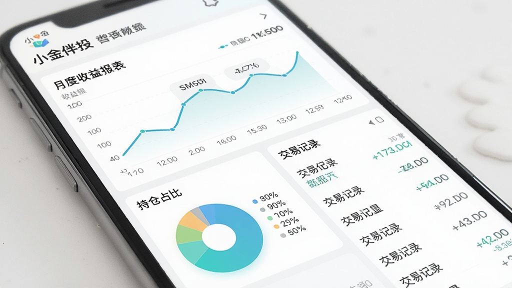一张手机应用数据报表页面展示图,画面中