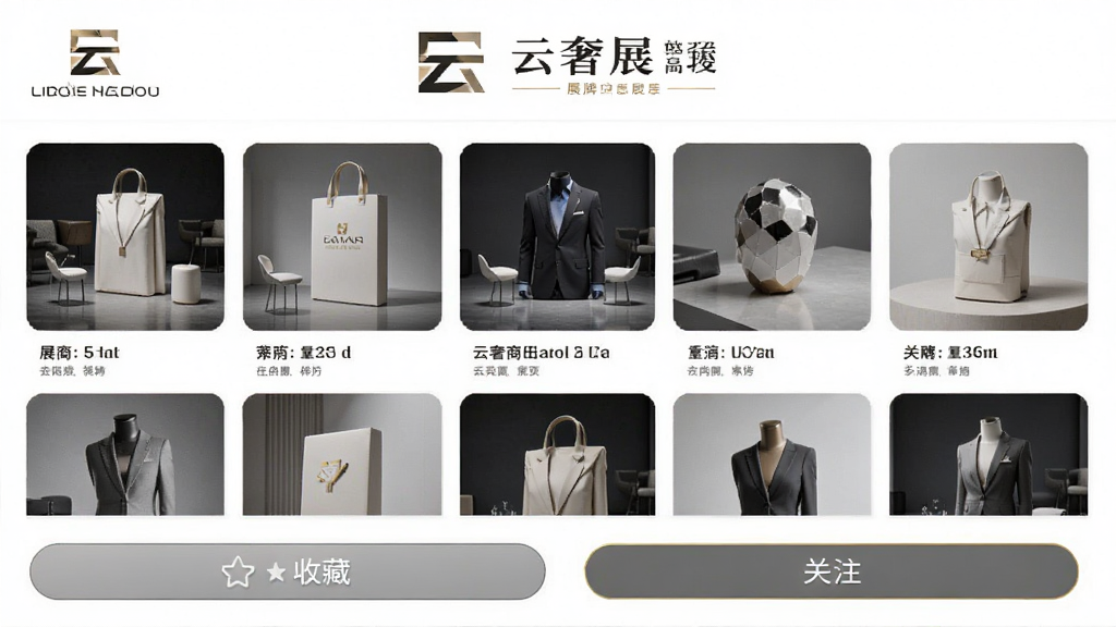 ����չӦ����չ����Ϣҳ��ʾ��ͼ������չʾһ��Ʒ��չ�̵���ҳ��������Ʒ��Logo�����ƣ��·���չƷ�������У��ײ����ղذ�ť�͹�ע��ť������Ϊ��ɫ�����ɾ����񣬻��ʸ���