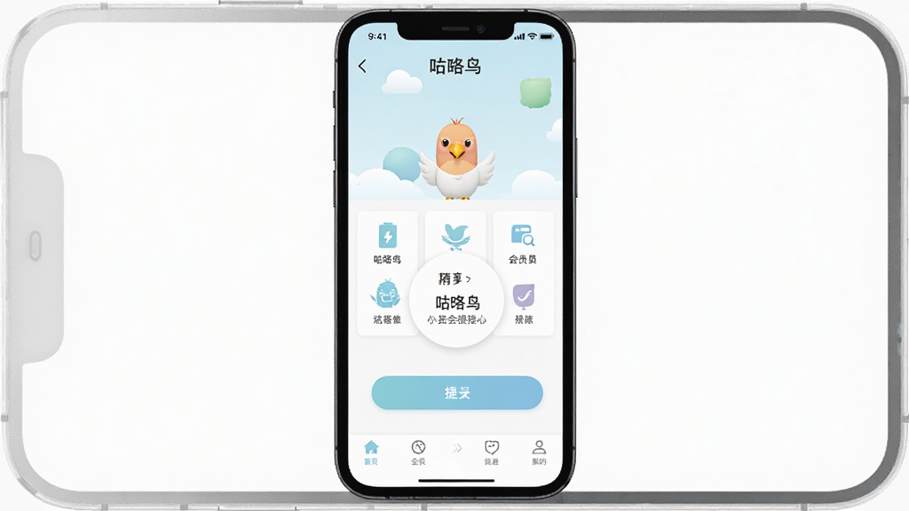 咕咚鸟免费使用界面展示,手机屏幕显示软件功能页面中无弹窗无会员提示的清爽状态,底部导航栏清晰,功能按钮可直接点击使用,界面配色柔和,布局宽松不拥挤,风格简约实用,画质干净整洁