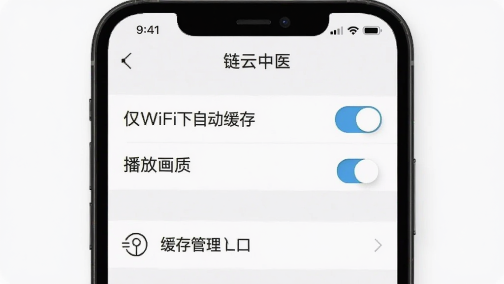 ��������ҽ�����ý����ͼ����ֻ���Ļչʾ����ѡ���б�����������WiFi���Զ����桱���ء����Ż���ѡ�񡢻��������ڣ�����Ϊǳɫ������ѡ������������ͼ�������Է������ɾ�����