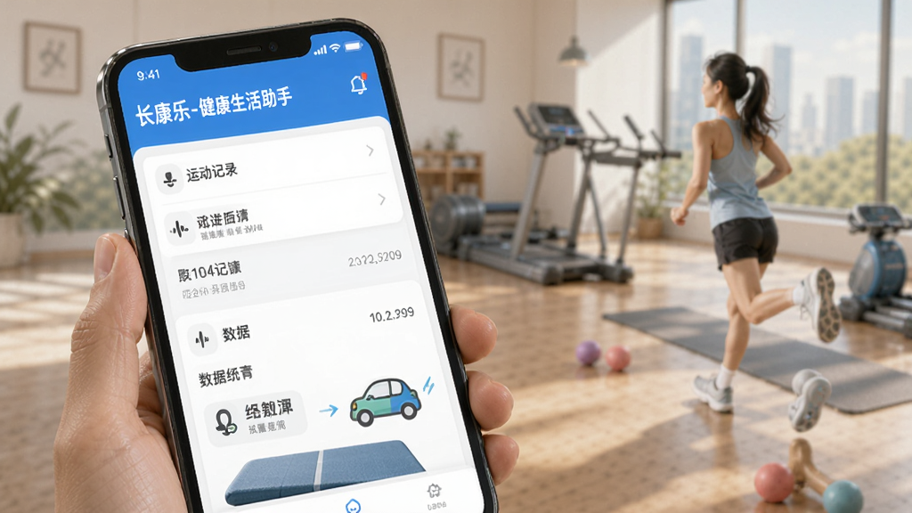 长康乐-健康生活助手 运动记录与数据统计页面