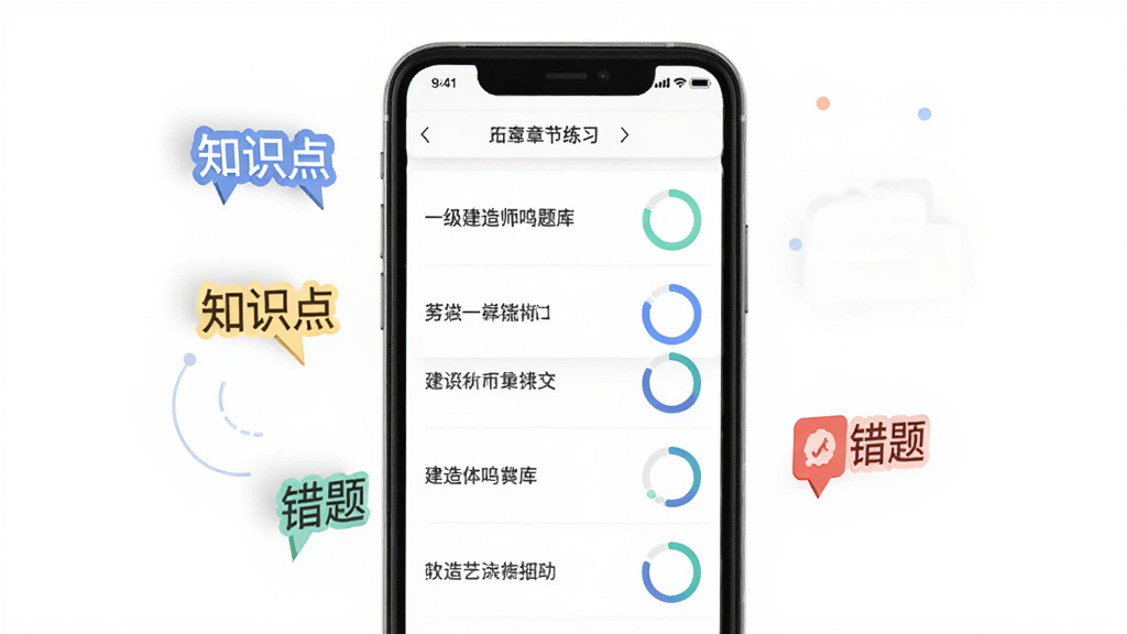 һ������ʦ������½���ϰ���棬�ֻ���Ļչʾ�½��б���ÿ���½��Ҳ��н���Բ������Ļ�Ա�Ư����֪ʶ���ǩ�ʹ�����ͼ�꣬����Ϊ��ɫ������ƽ��ˬ�����ʸɾ�