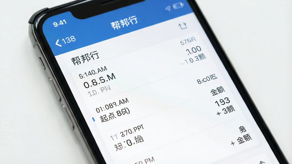 一张展示打车软件历史订单列表界面的图片,手机屏幕上显示“帮邦行”订单记录,包含时间、起点终点、金额等信息,布局规整,风格简洁清爽,细节清晰,画质干净无多余元素