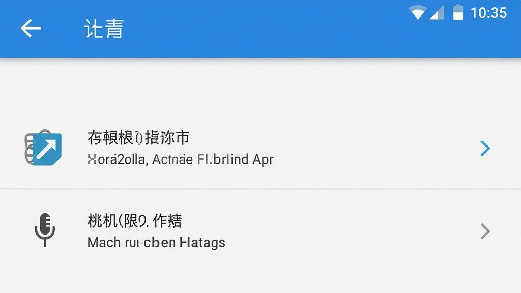 安卓手机设置界面截图风格,展示应用权限管理页面,存储权限和麦克风权限选项清晰可见,界面为系统原生风格,蓝白色调,布局简洁,画质干净无多余元素
