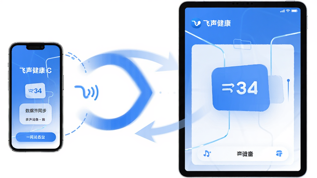 ��������App���豸ͬ��ʾ��ͼ������չʾ�ֻ���ƽ��֮��������ת�ĳ���ͼ�Σ��м���ͬ����ͷ������Ԫ�ذ��������������ƣ������Ƽ��У�������ɫ�������ʸɾ��޶���Ԫ��