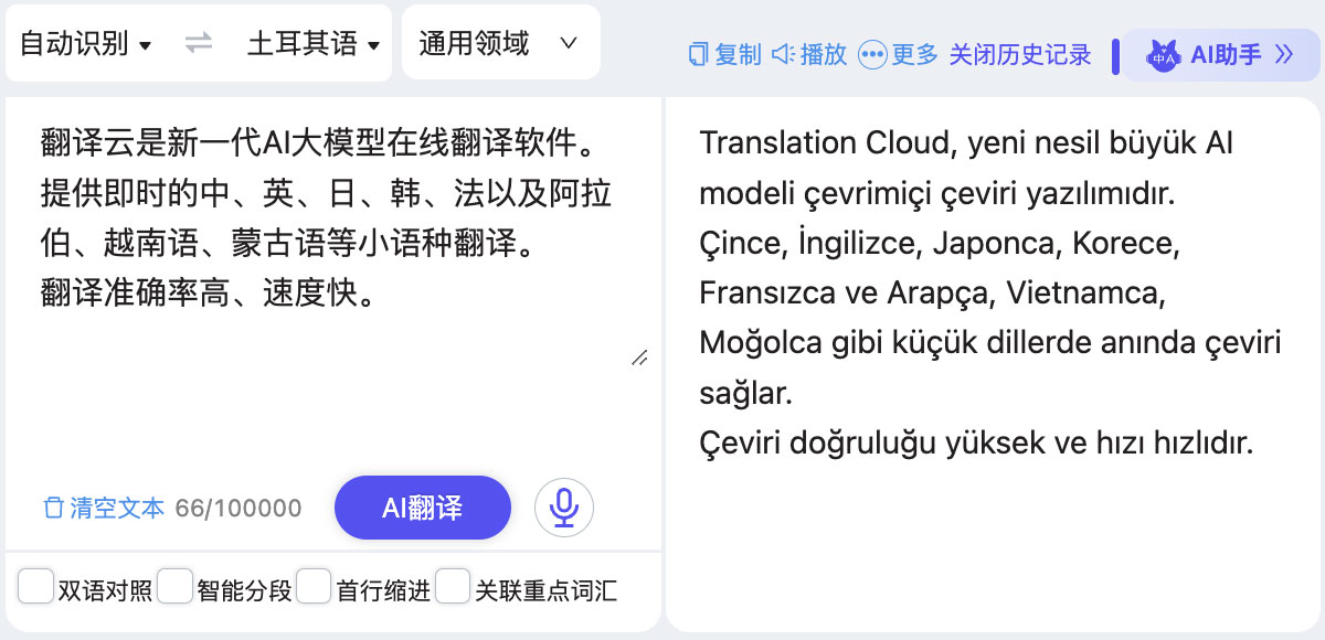 土耳其语翻译 安卓版 界面