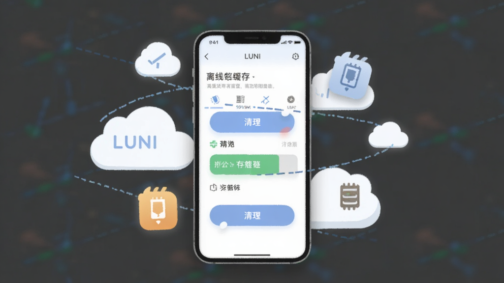һ��չʾLUNI���߻��湦�ܵ�ʾ��ͼ�������������ֻ���Ļ��ʾ����������棬��������ť�ʹ洢������Χ���ƶ������ͼ�껷�ƣ����־��У�������±�ƽ����ϸ����ͣ����ʸɾ��޶���Ԫ��