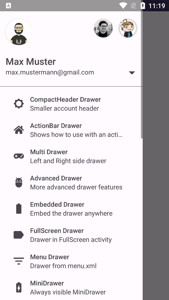 MaterialDrawerApp��׿��v9.0.2-DEBUG �ֻ���